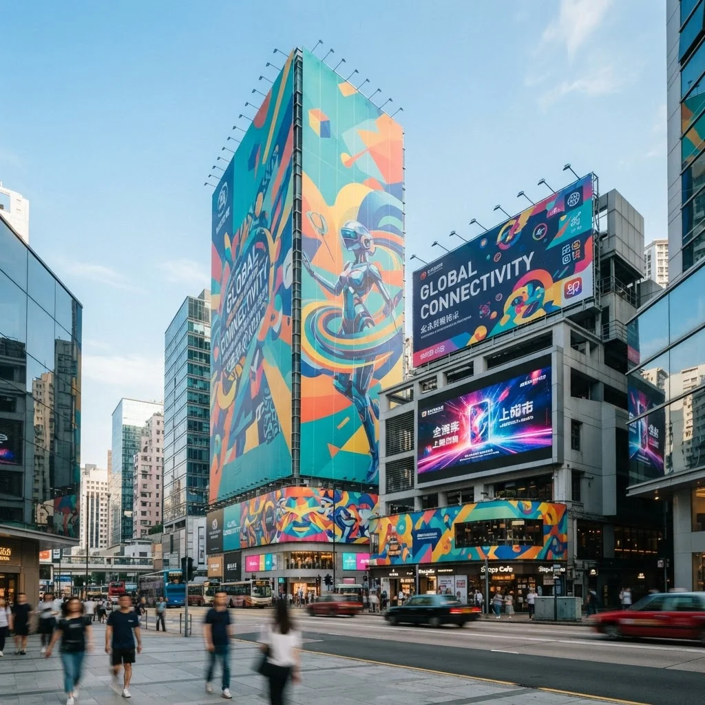 Printed large-format advertising and signage applications